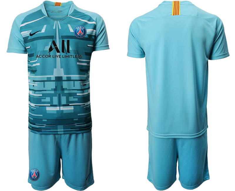 Men 2020-2021 club Paris St German blue goalkeeper Soccer Jerseys->paris st german jersey->Soccer Club Jersey
